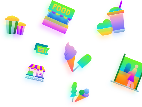 Elements-Right Colorful food and drink icons set
