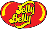 Jelly Belly logo in red and yellow.