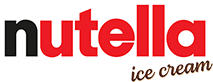 Nutella ice cream logo with chocolate swirl