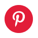Pinterest logo in red and white