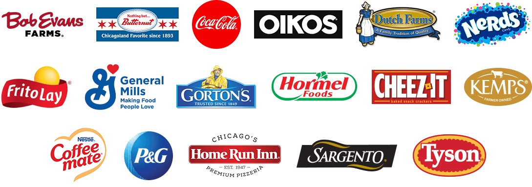 Collage of popular food and consumer brand logos
