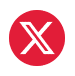 Red circle with white X logo