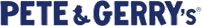 Pete and Gerry's logo in blue font
